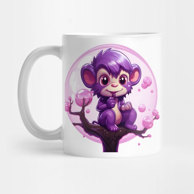 Purple Monkey in a Bubblegum Tree by cesspoolofcool